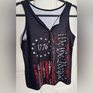 NEW Patriotic Sleeveless Tank Top sz M
